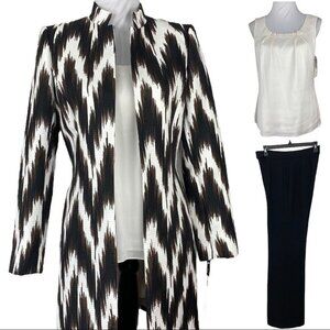 Tahari ASL Women's NWT Black Brown Glenda R9X Business Career 3 PC‎ Suit Size 4